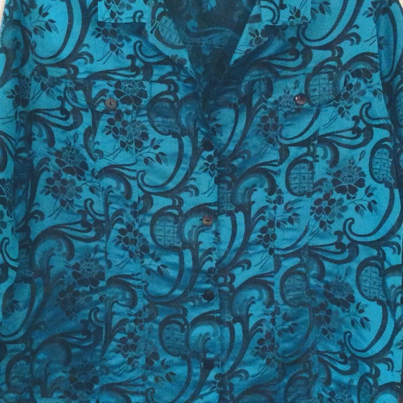 🌺SOLD🌺Chico’s | Blue Floral Print BlazeR - Picture 4 of 4